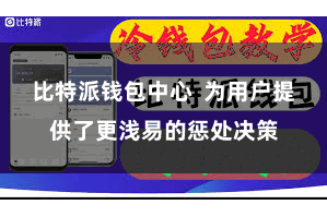 比特派钱包中心 为用户提供了更浅易的惩处决策